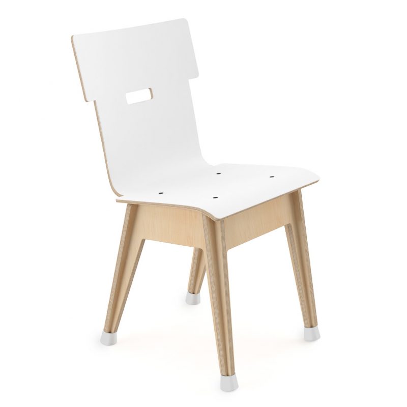 Din+ Dining Chair Laminate Pure Arctic White