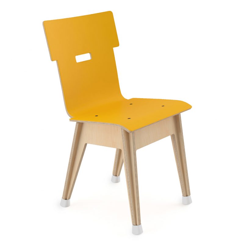 Din+ Dining Chair Laminate Sun Yellow