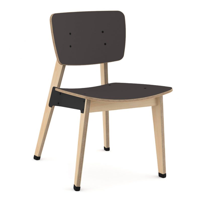 Ohtwo Dining Chair 100 Laminate Charcoal