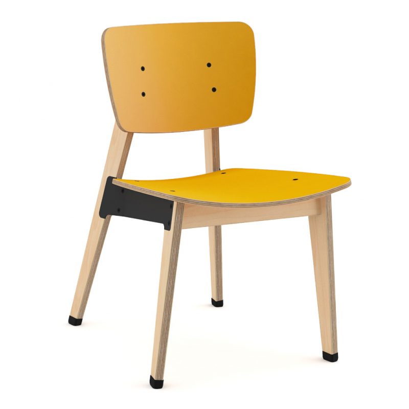 Ohtwo Dining Chair 100 Laminate Sun Yellow