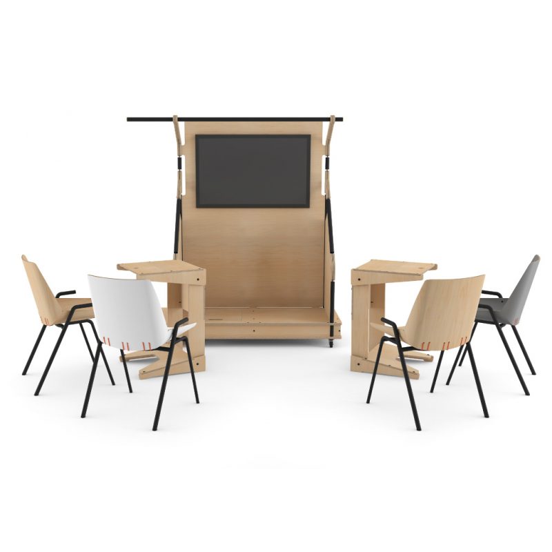 Hub 101 with steel Stak Chairs