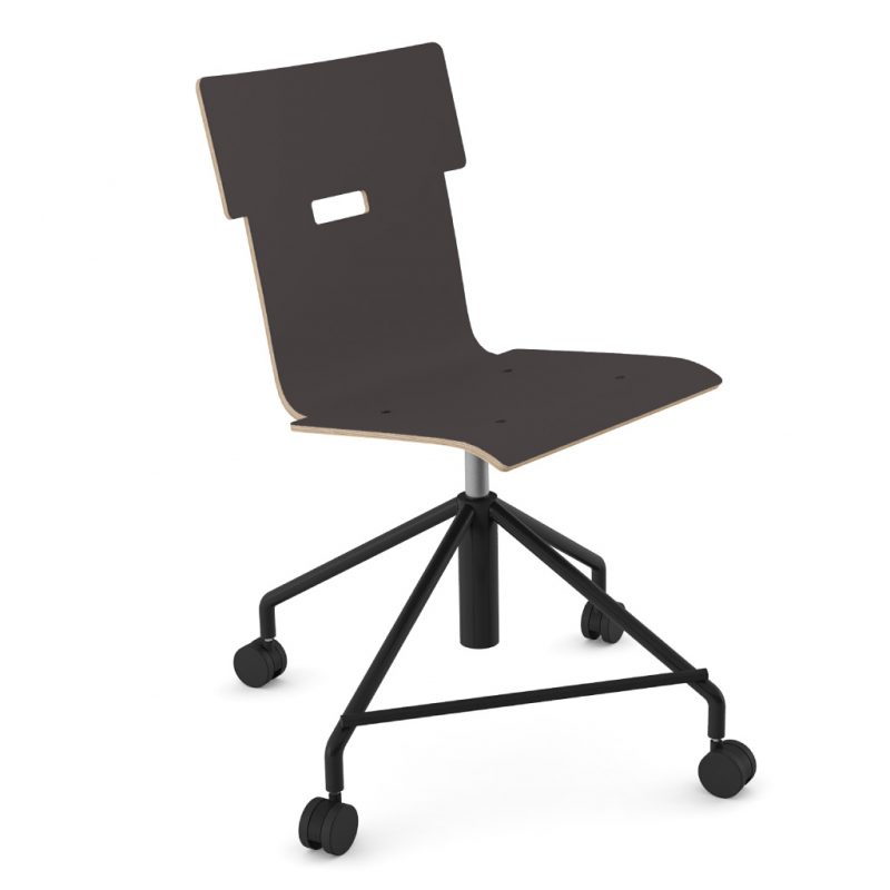 Handi Chair Steel 101 Laminate Charcoal