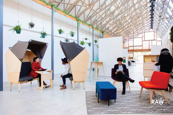 RAW Epik workspace range Greenhouse office work life collaboration pod furniture