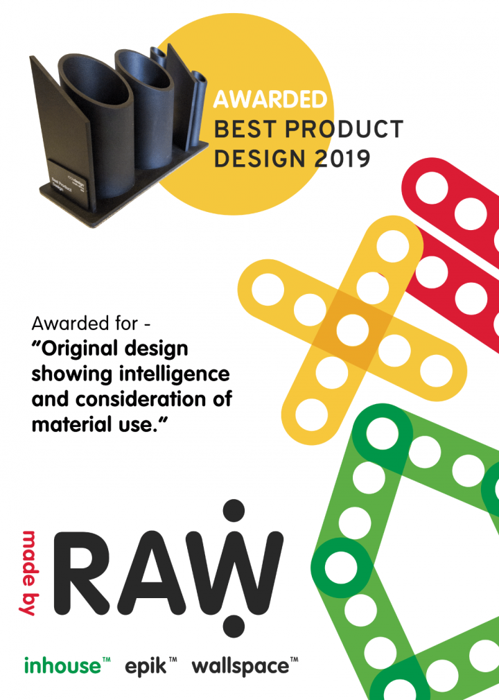 RAW Studios 100% Design 2019 Best Product Design Award